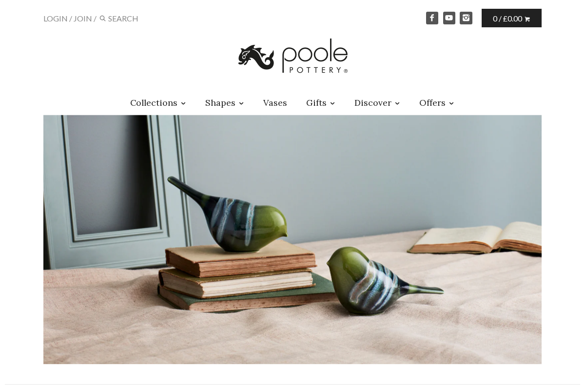 Poolepottery homepage screenshot
