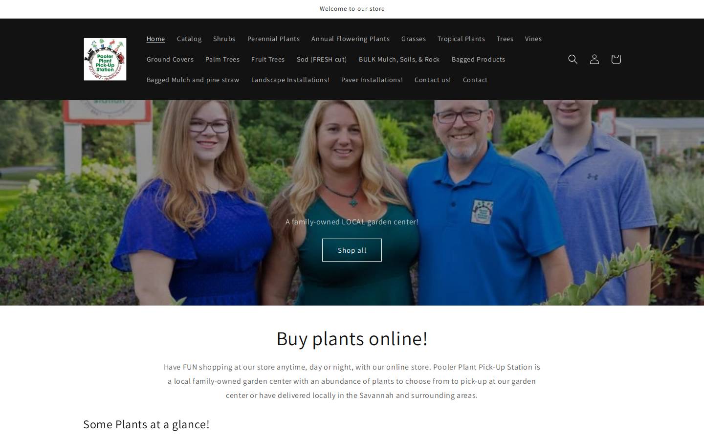 poolerplants.com homepage screenshot