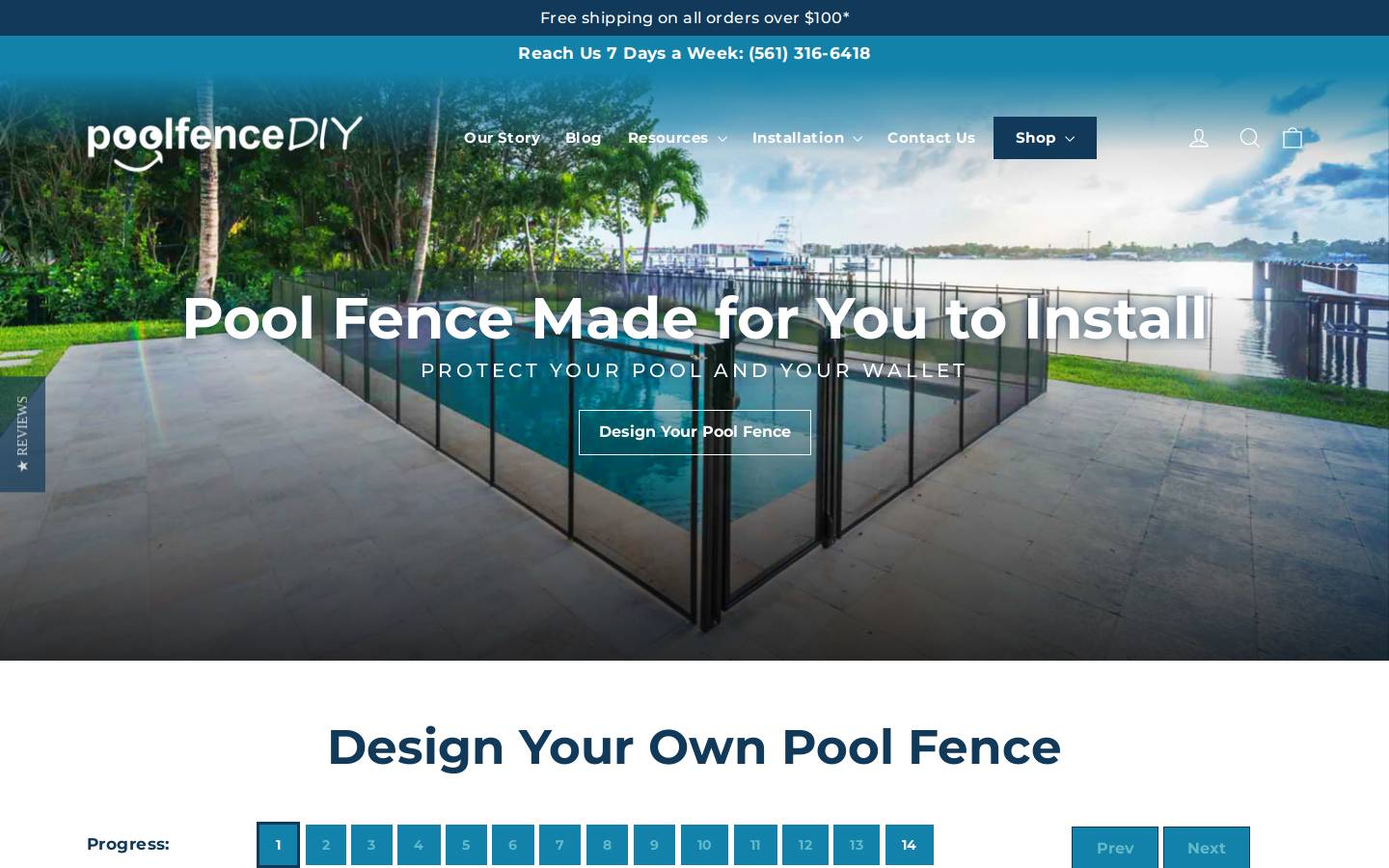 Pool Fence DIY homepage screenshot