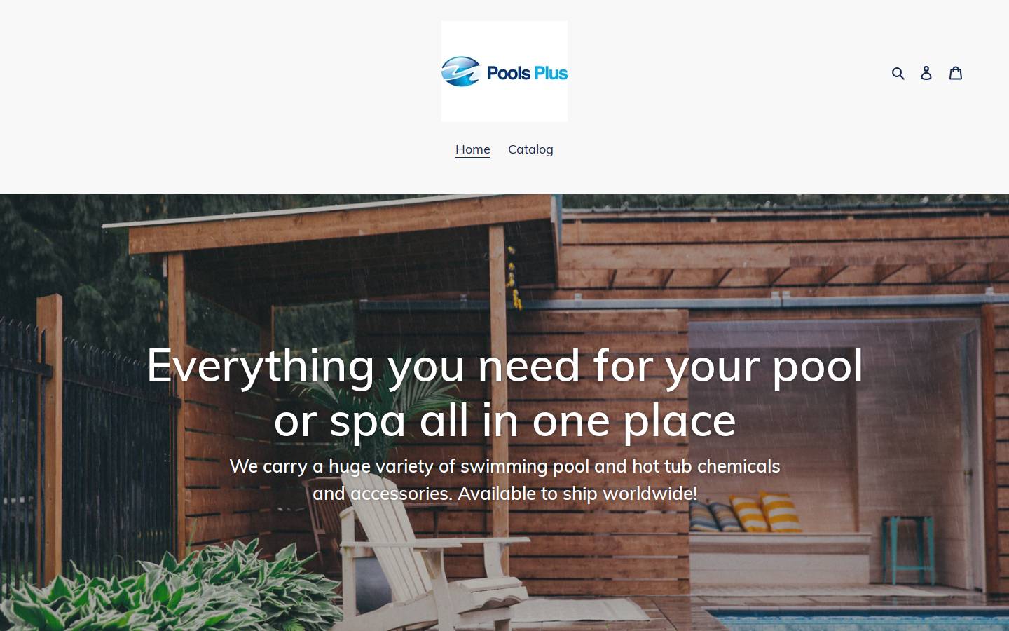 poolsplusinc.com homepage screenshot