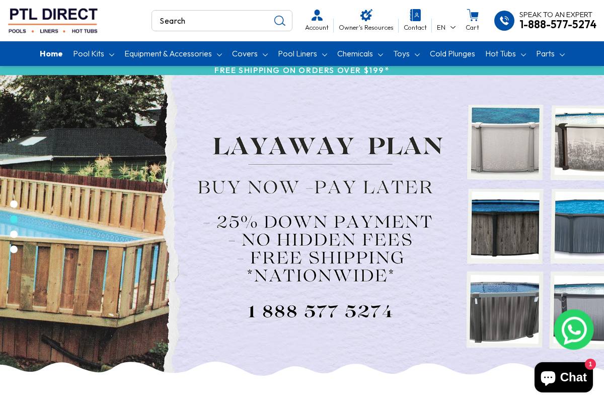 poolstubsliners.com homepage screenshot