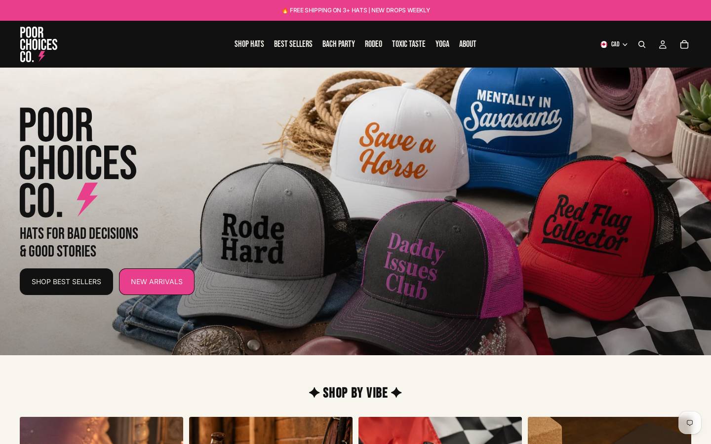 poorchoicesco.com homepage screenshot