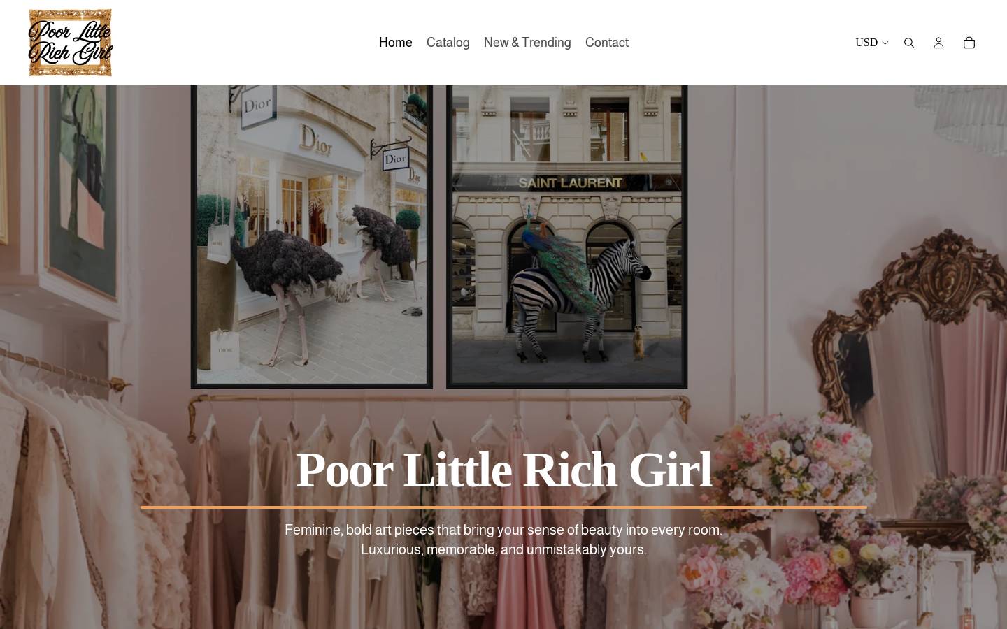 poorlittlerichgirl.co homepage screenshot