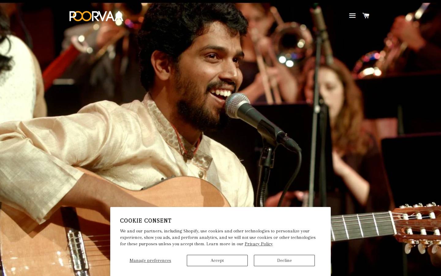 poorvaa.com homepage screenshot
