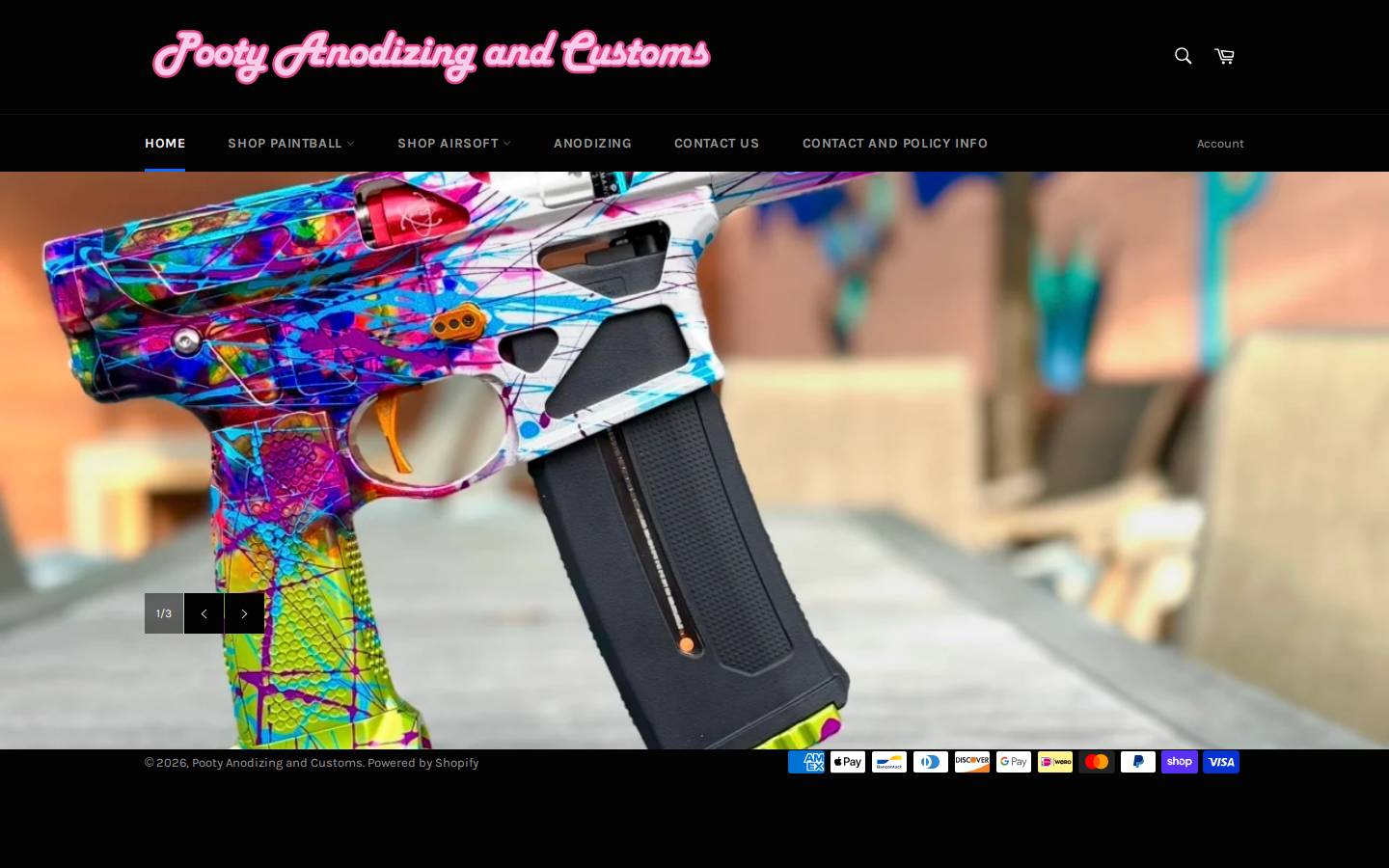 pootyanodizingandcustoms.com homepage screenshot