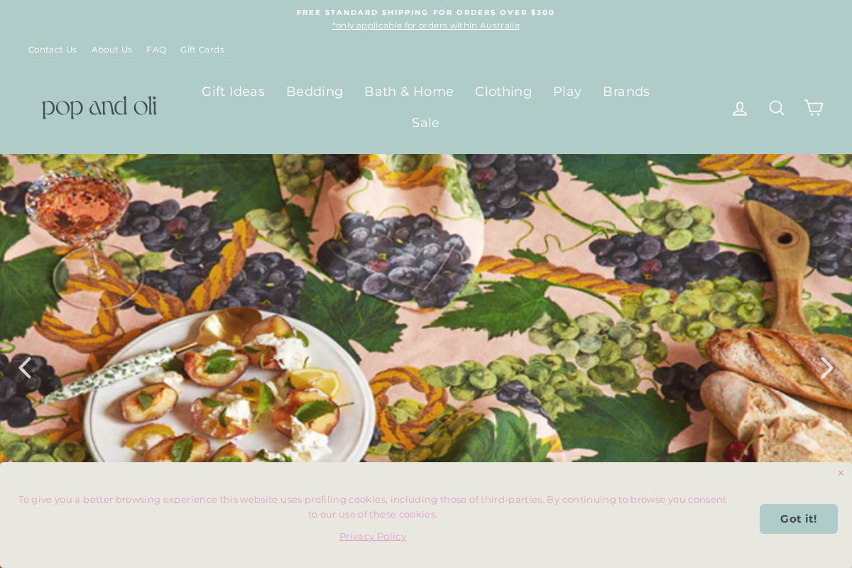 pop and oli homepage screenshot