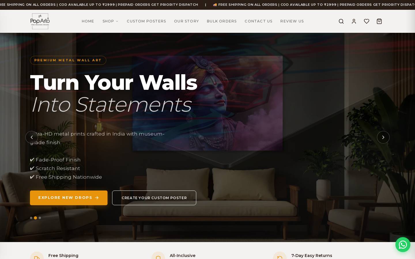 poparto.com homepage screenshot