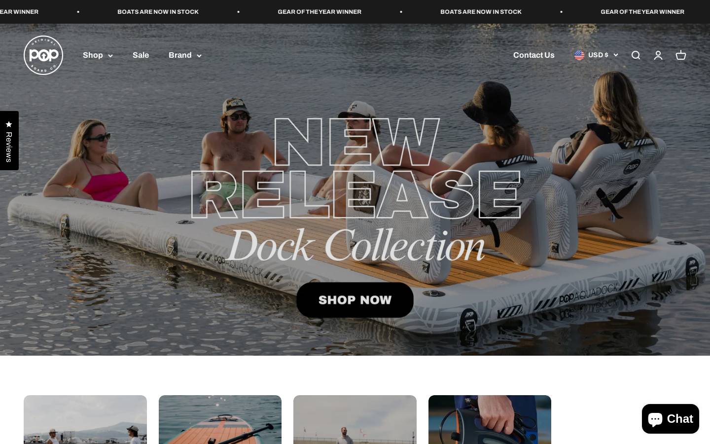 popboardco.com homepage screenshot