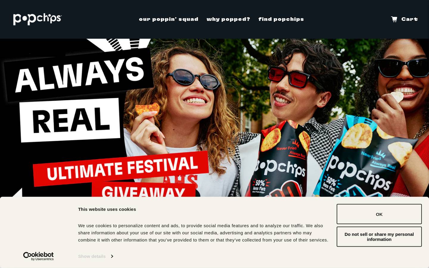 popchips homepage screenshot