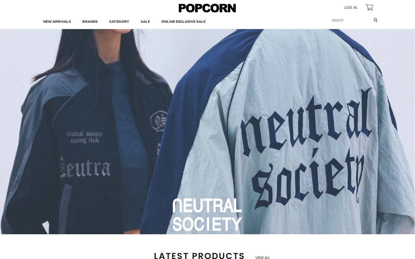 Popcornstore homepage screenshot