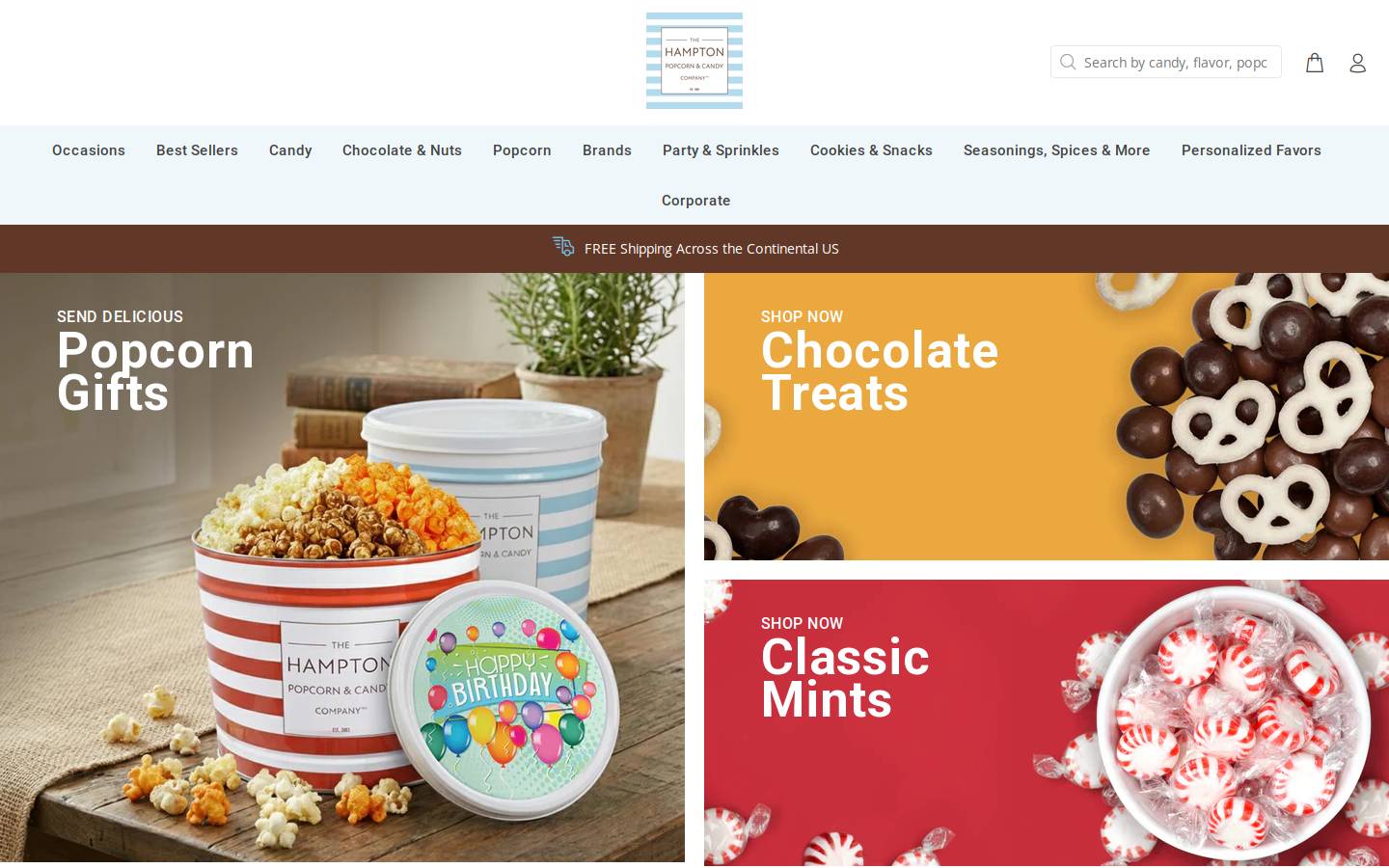 popcorntins.com homepage screenshot