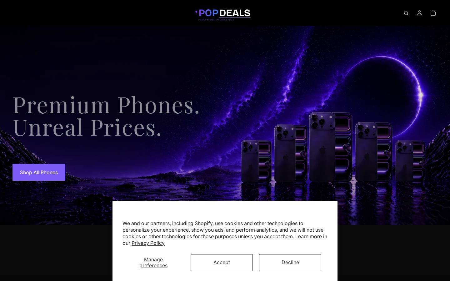 popdealswholesale.com homepage screenshot