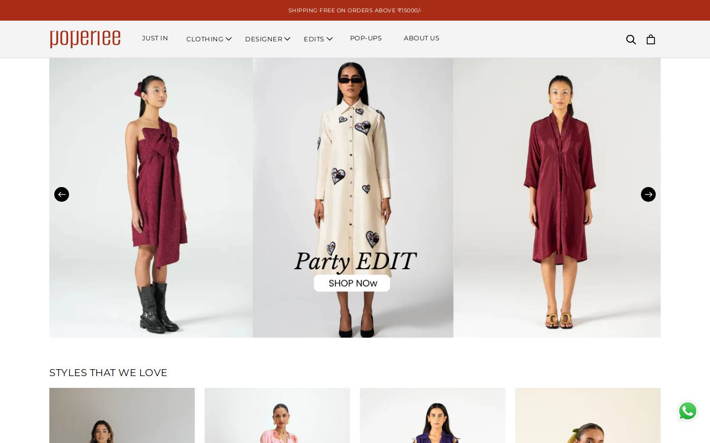 poperiee.com homepage screenshot