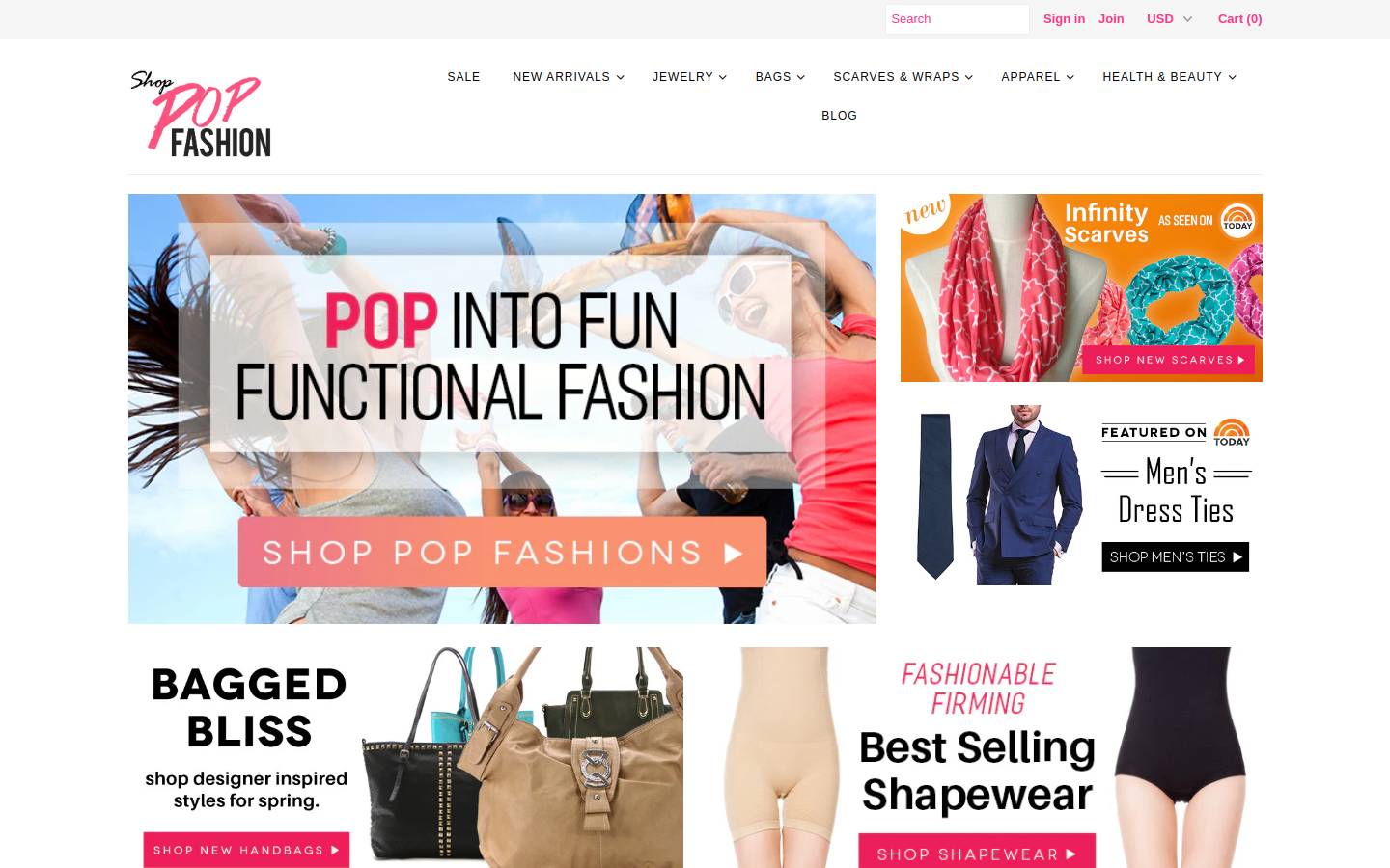 popfashion.co homepage screenshot