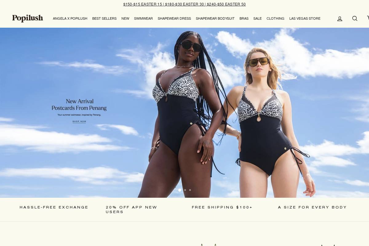 Popilush homepage screenshot