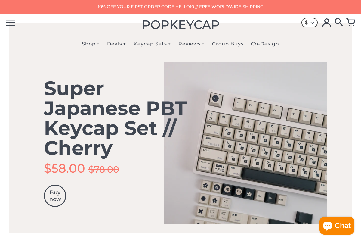 popkeycap.com homepage screenshot