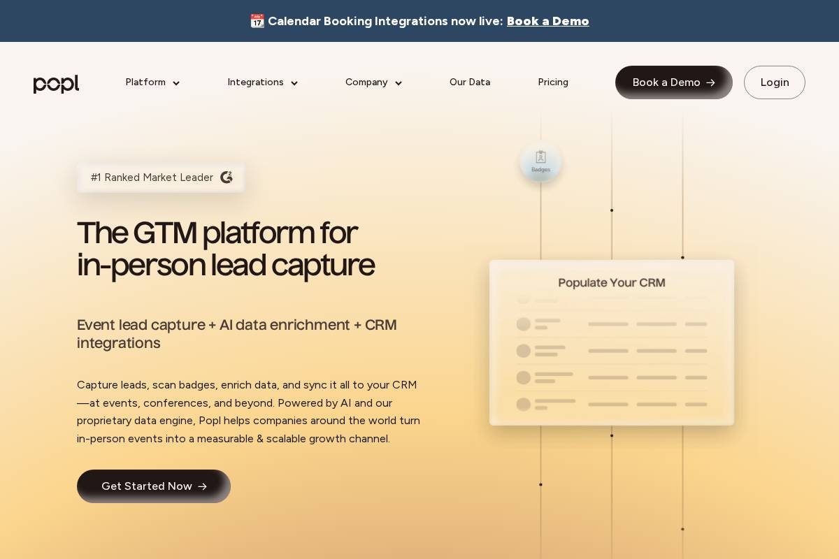 Popl homepage screenshot