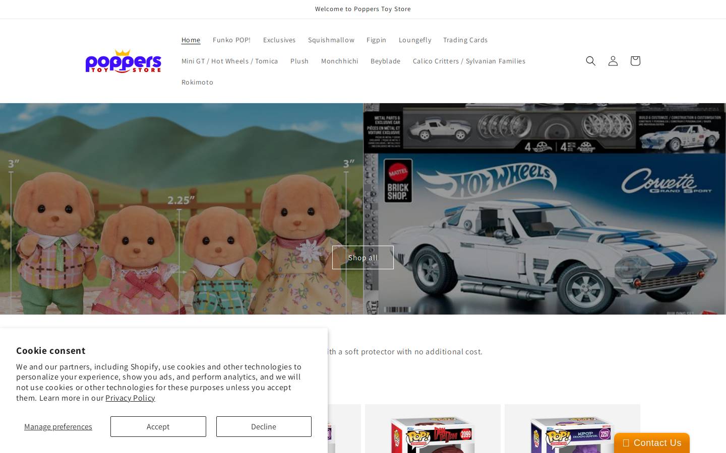 popperstoystore.com homepage screenshot