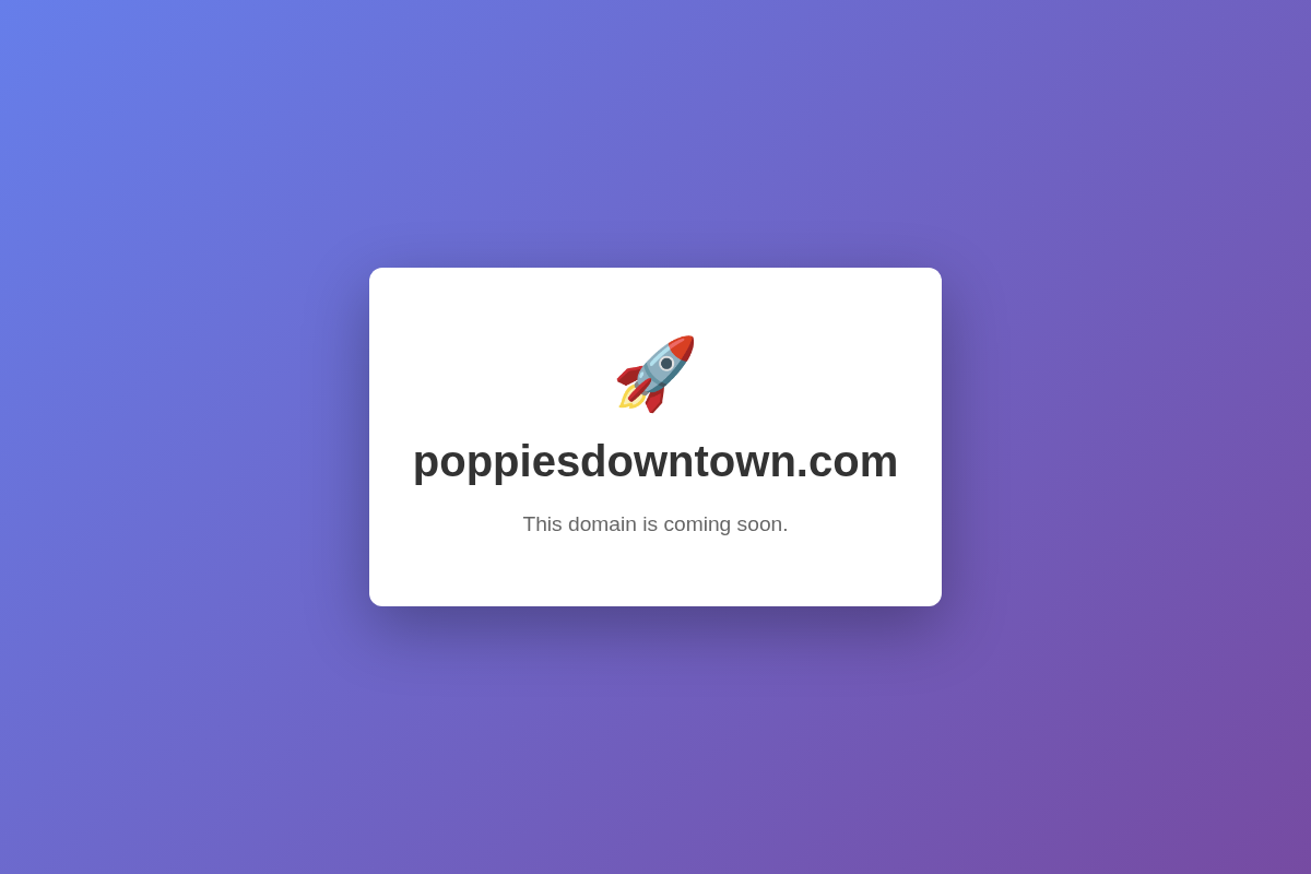 poppiesdowntown.com homepage screenshot