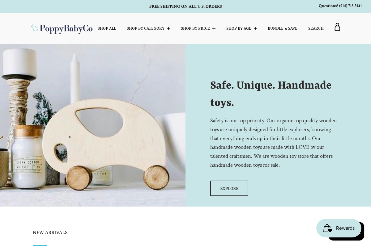 PoppyBabyCo homepage screenshot