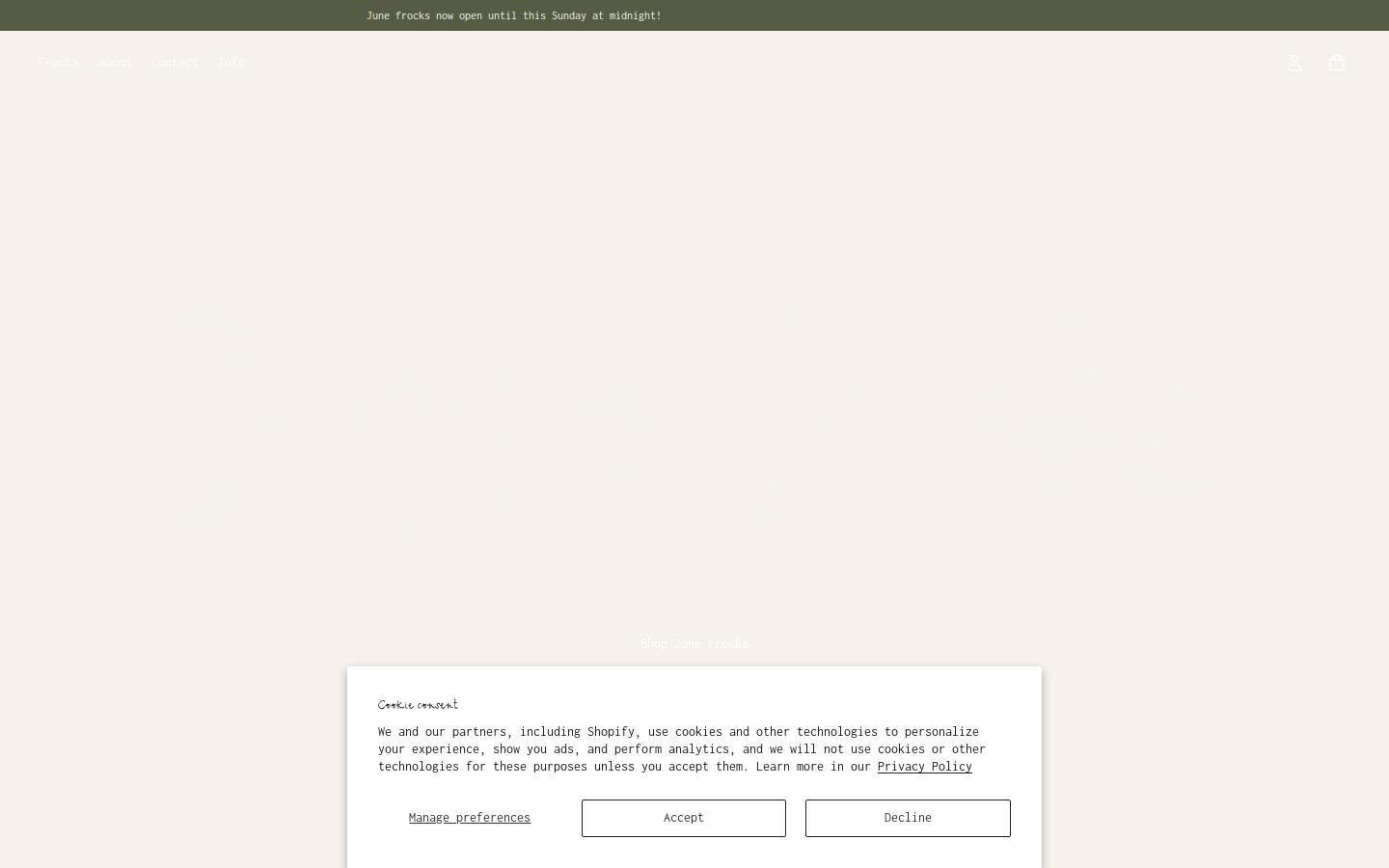 poppyfrocks.com homepage screenshot