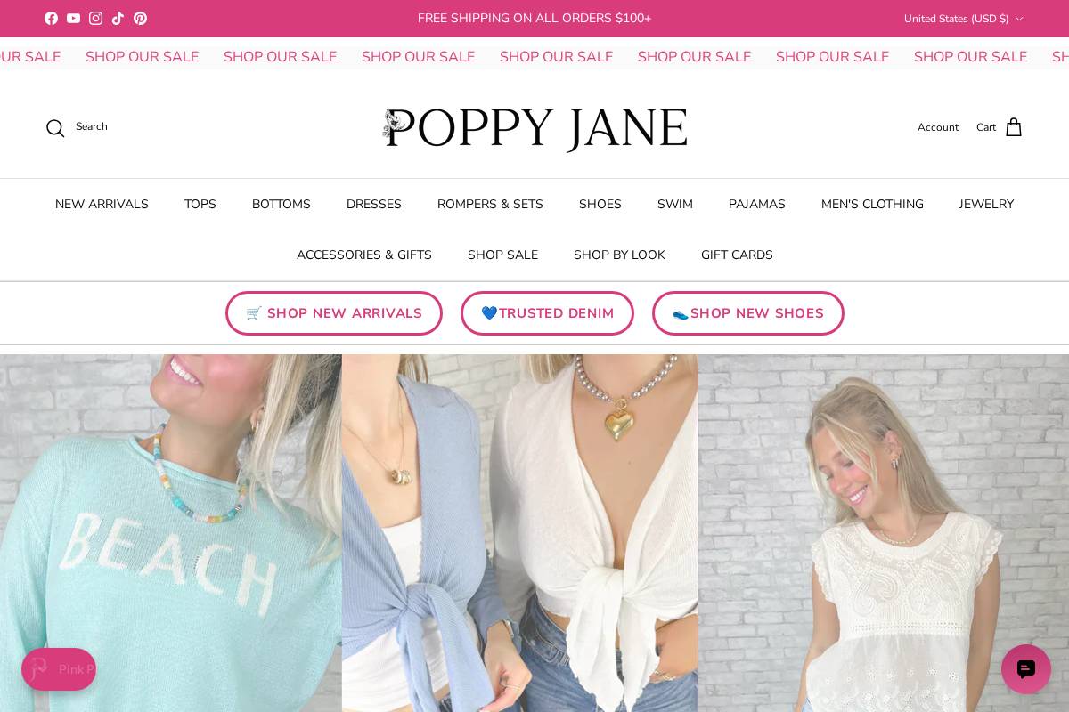 poppyjaneco.com homepage screenshot