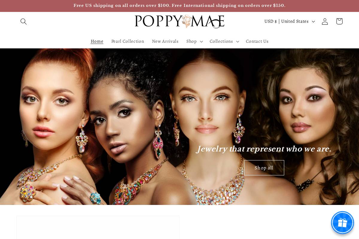 poppymaes.com homepage screenshot
