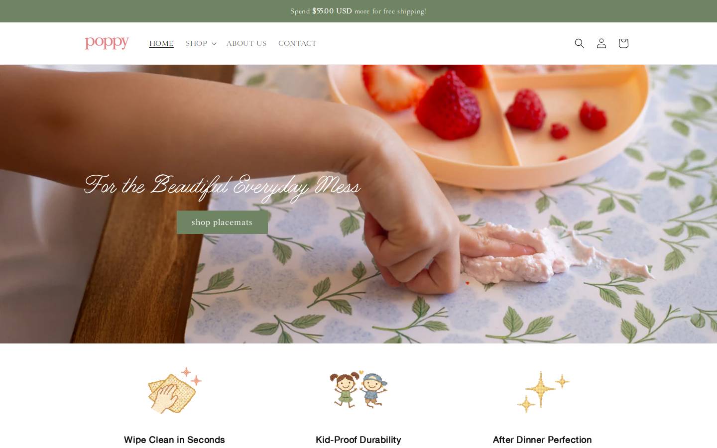 poppymat.com homepage screenshot