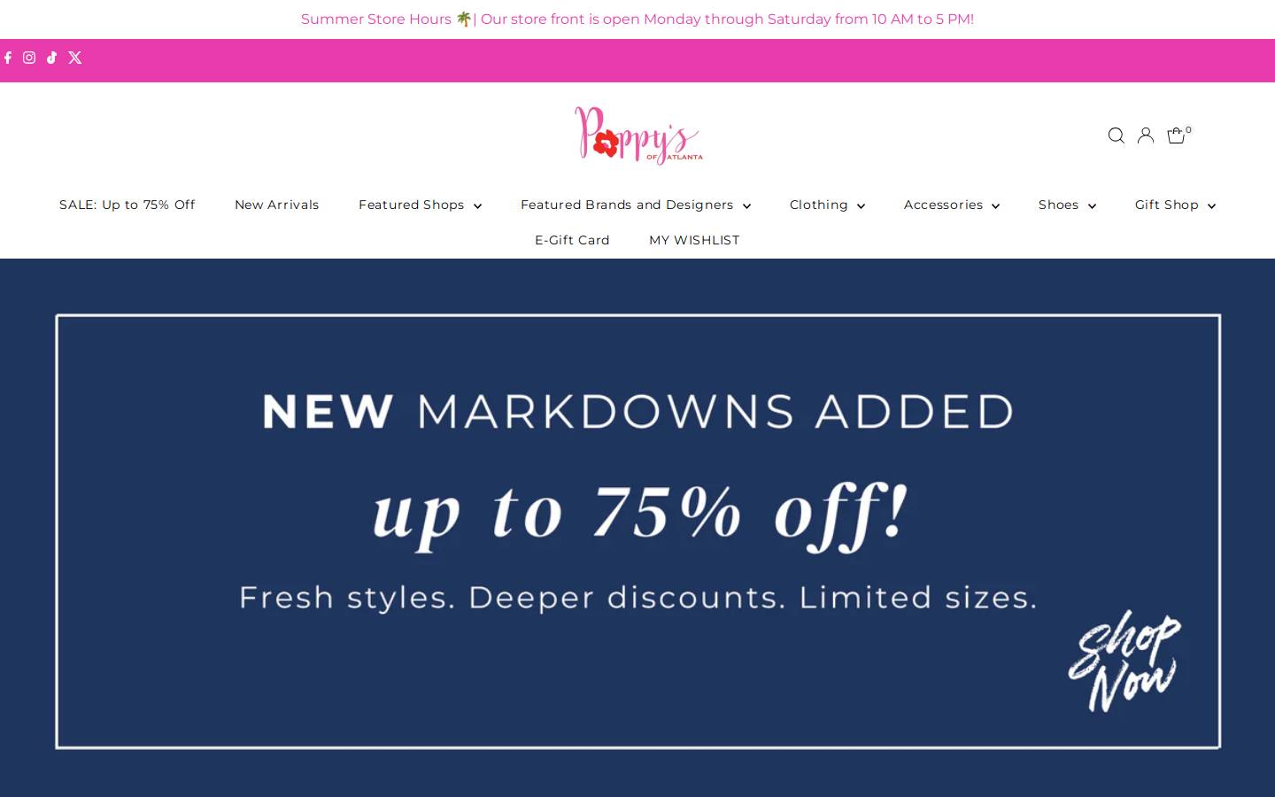 poppysofatlanta.com homepage screenshot