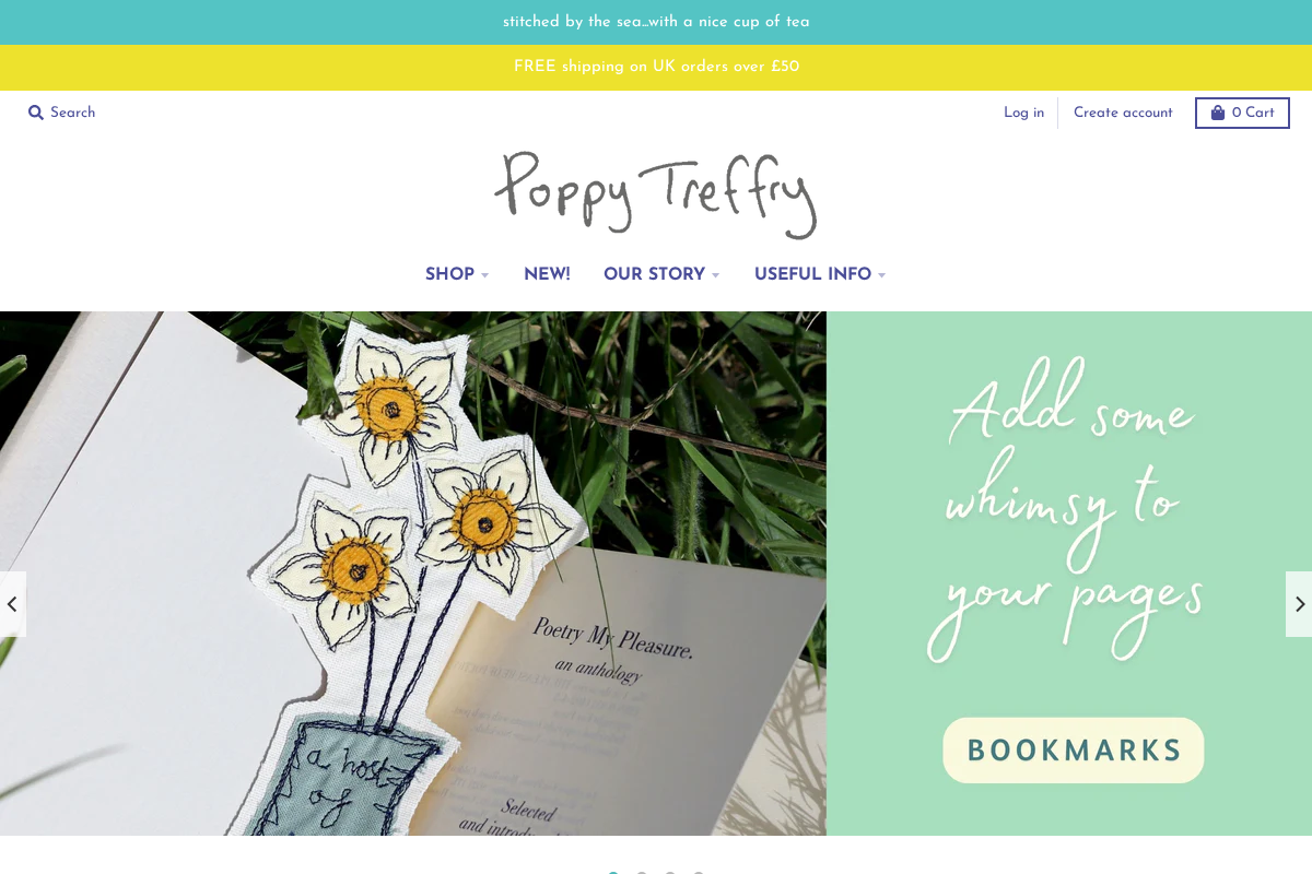 PoppyTreffry homepage screenshot