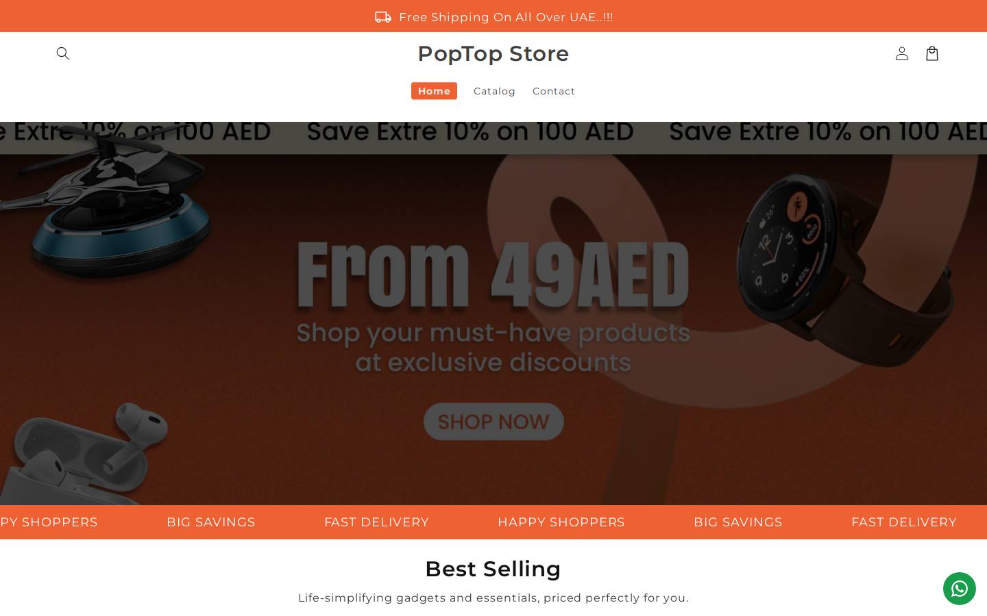 poptopstore.com homepage screenshot