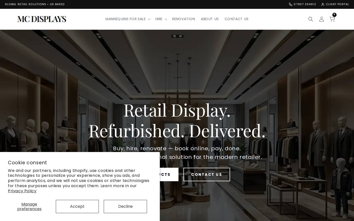 popuphire.store homepage screenshot