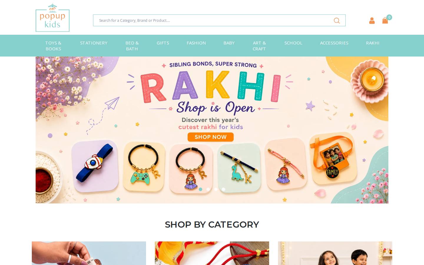 popupkids.in homepage screenshot