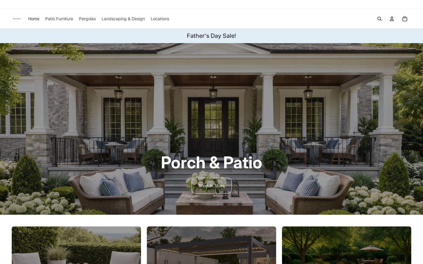 porchliving.com homepage screenshot