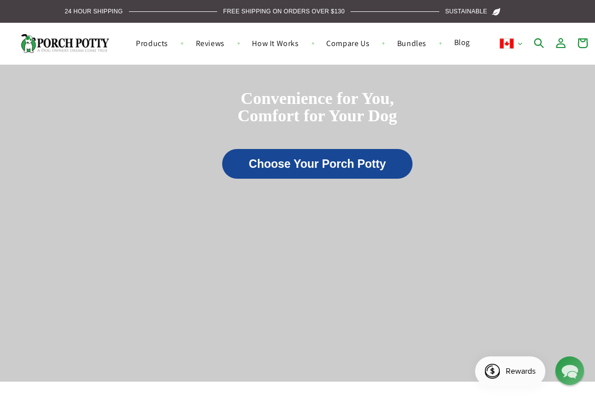 porchpotty.com homepage screenshot