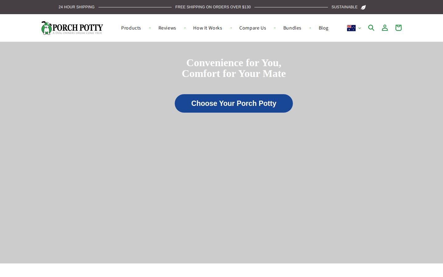 porchpotty.com homepage screenshot