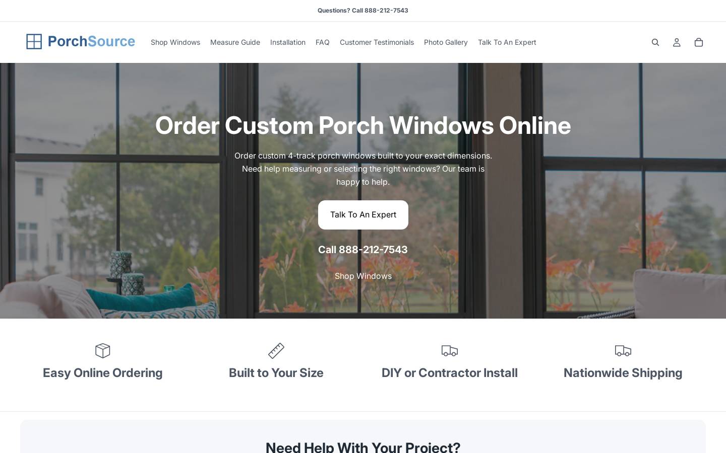 porchsource.com homepage screenshot
