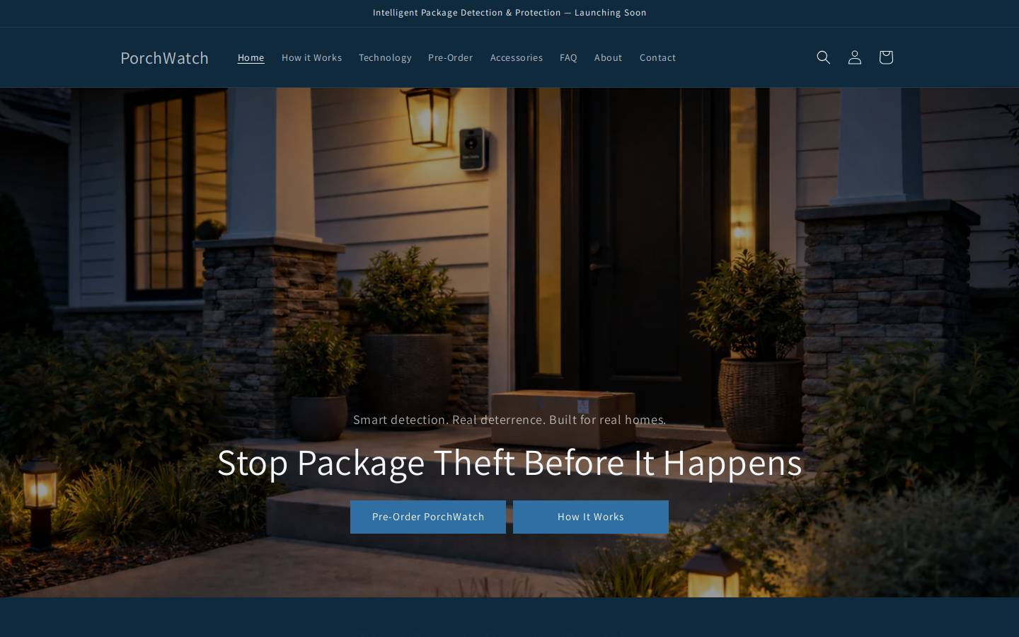 porchwatch.com homepage screenshot