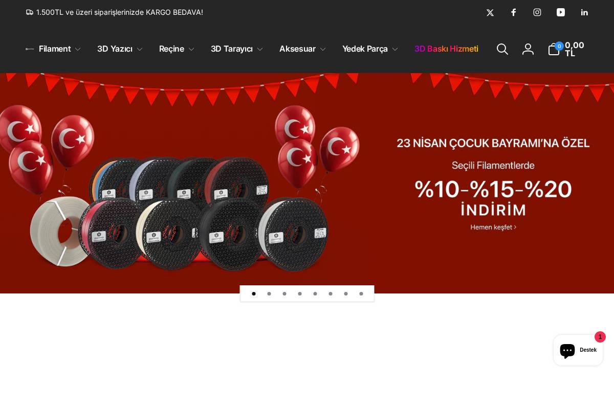 Porima3d homepage screenshot