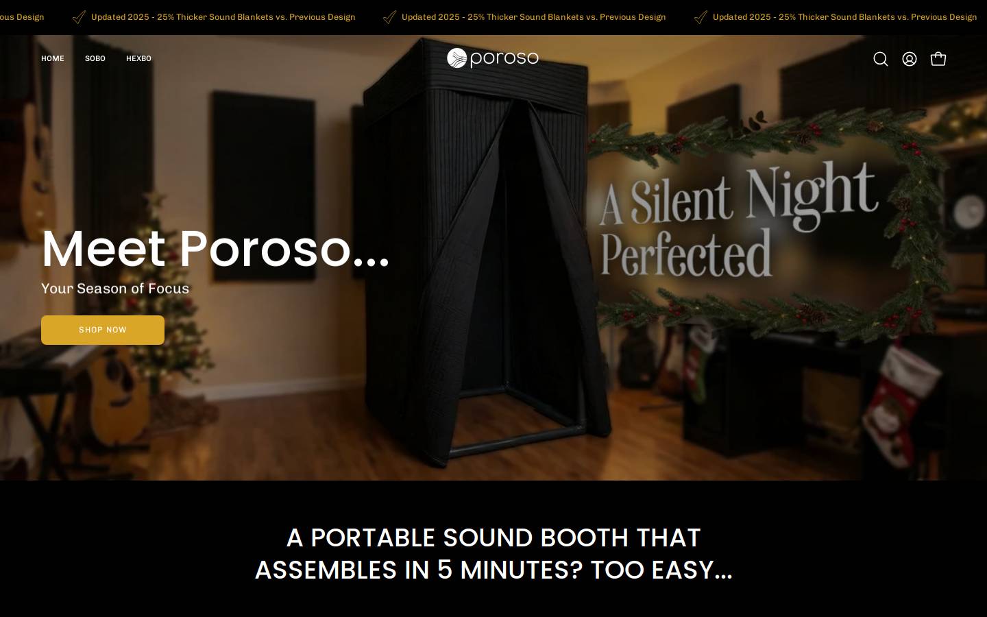 porosohq.com homepage screenshot