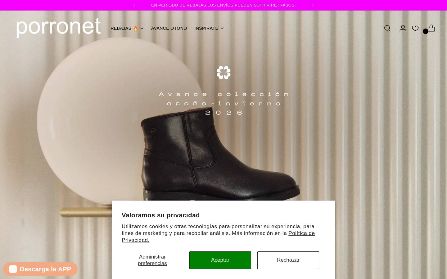 Porronet homepage screenshot