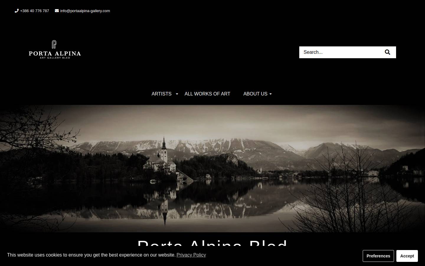 portaalpina-gallery.com homepage screenshot