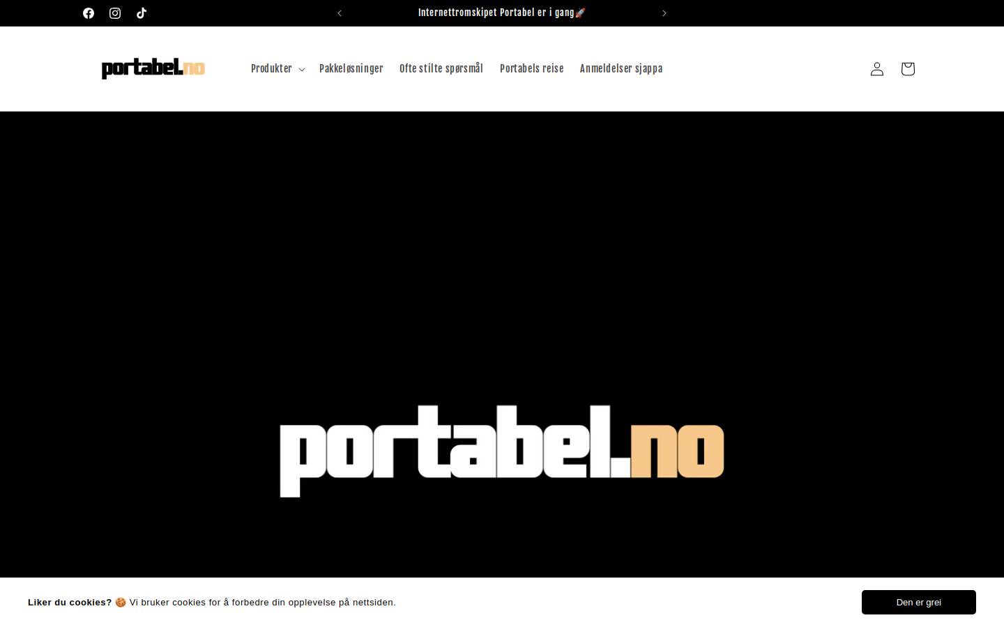 Portabel homepage screenshot