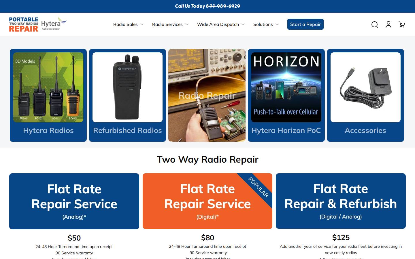 portable-repair.com homepage screenshot