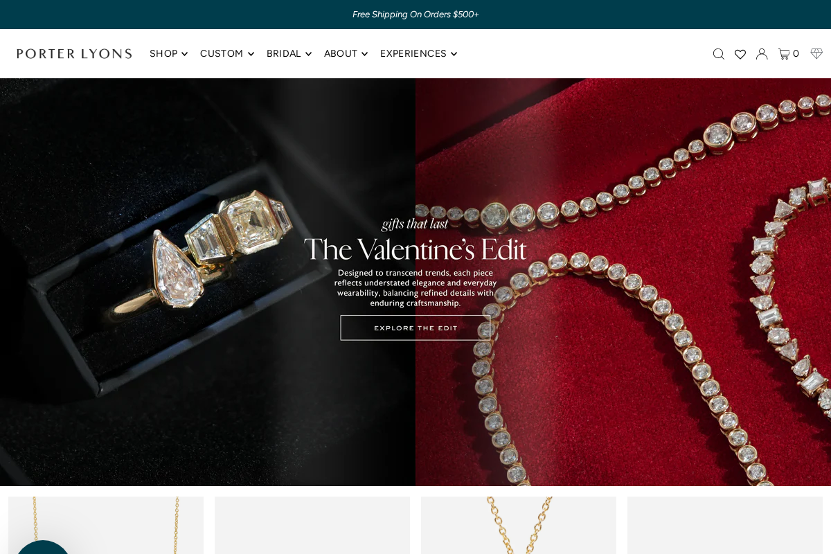 Porter Lyons homepage screenshot