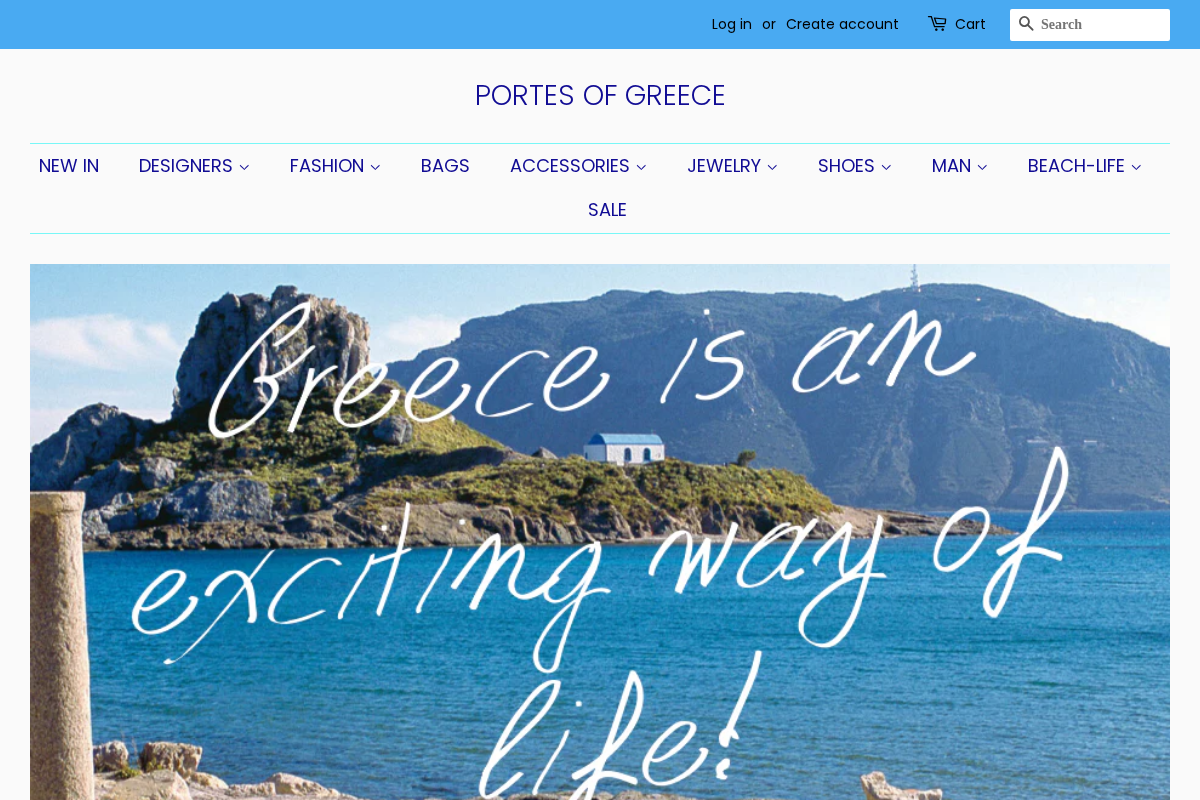 PORTES OF GREECE homepage screenshot