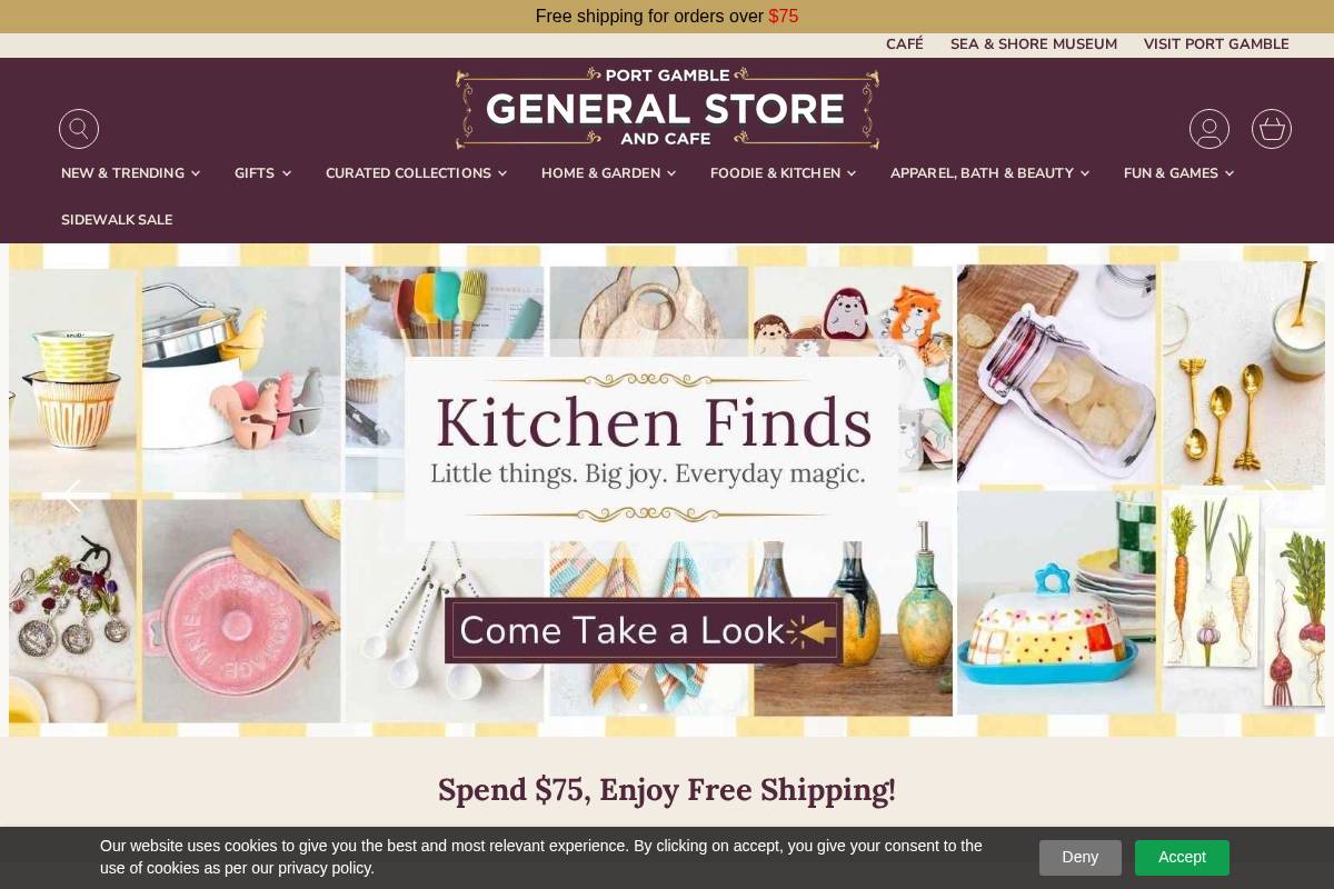portgamblegeneralstore.com homepage screenshot