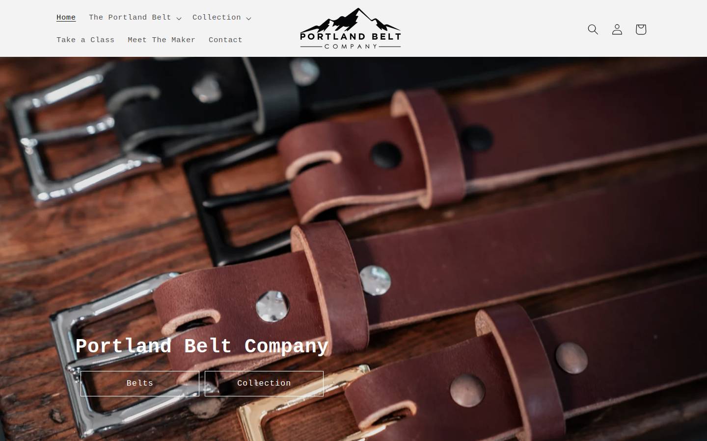 portlandbeltco.com homepage screenshot