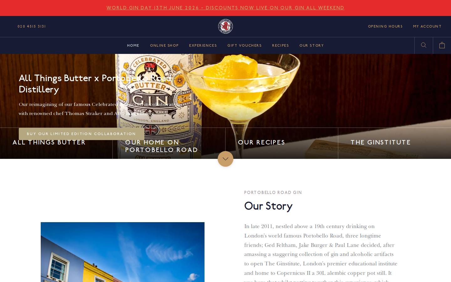 portobelloroaddistillery.com homepage screenshot