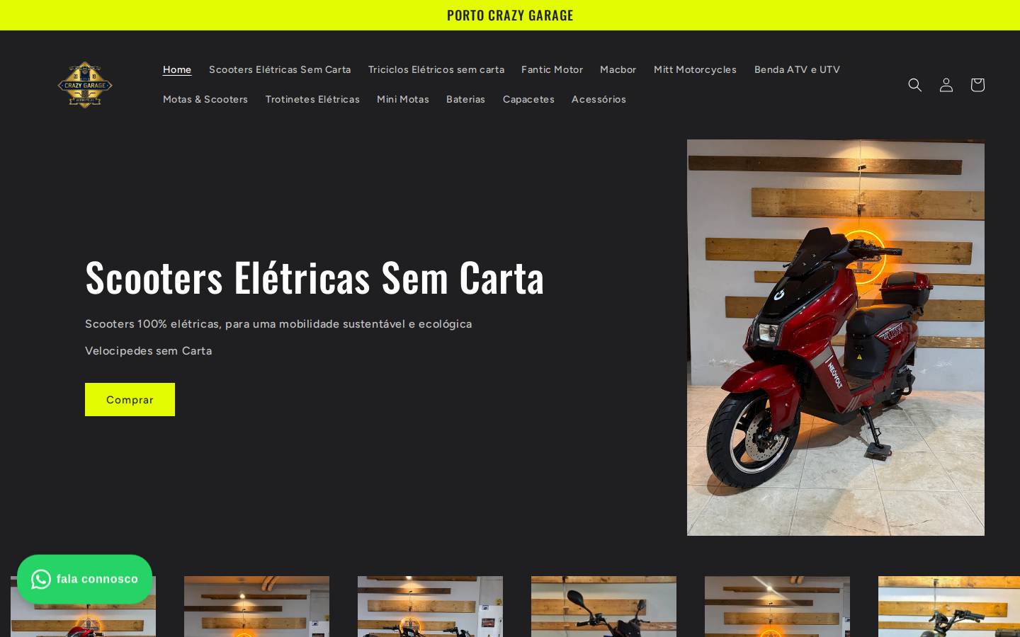 portocrazygarage.com homepage screenshot